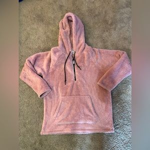 VS PINK Sherpa Half Zip Pullover Size M